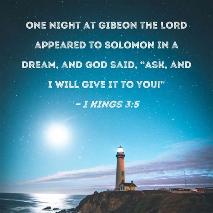 At gibeon the lord appeared to solomon in a?