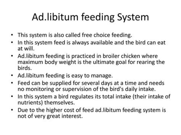At will ad libitum?