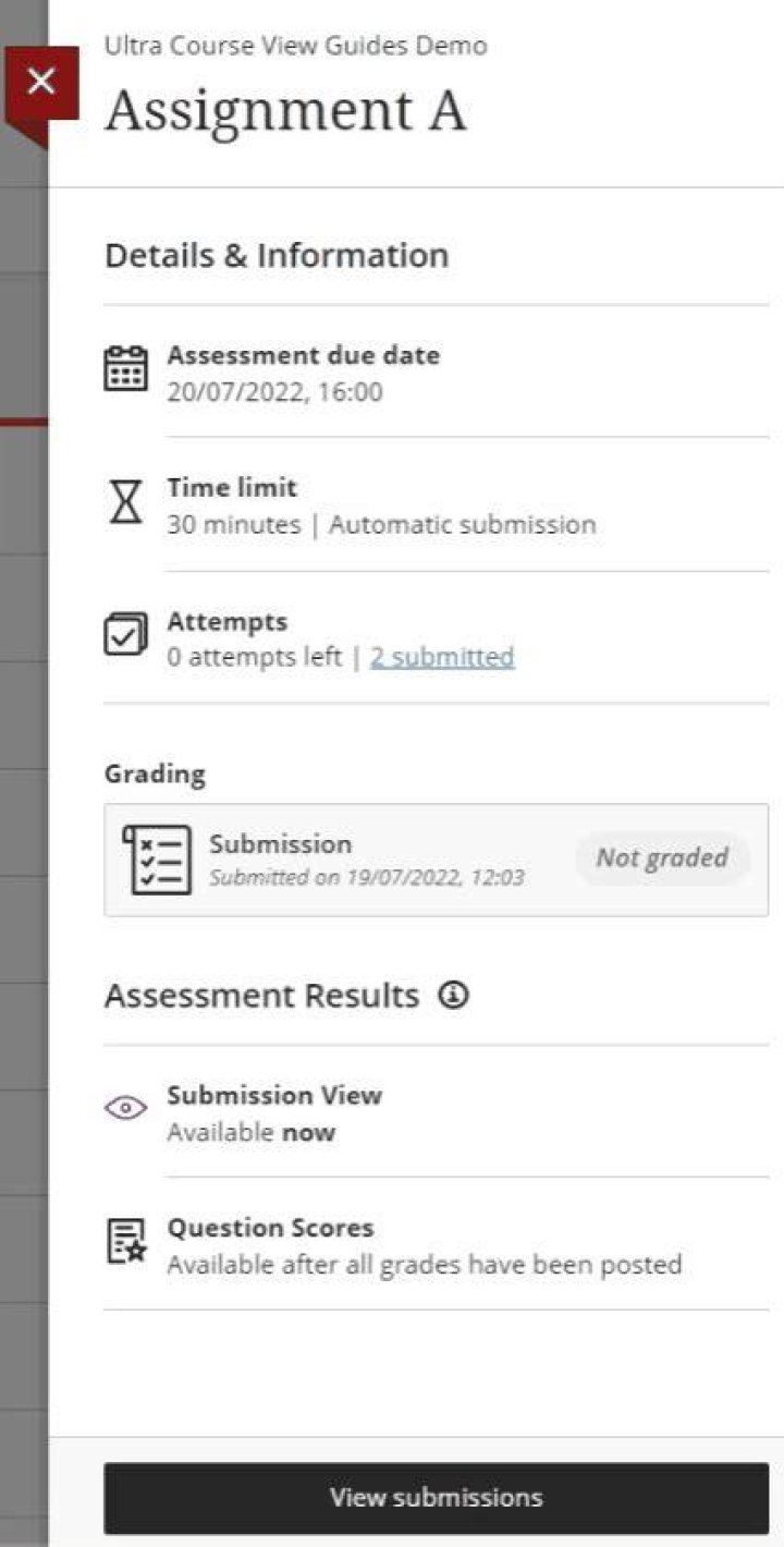 Can an instructor submit an assignment for a student in blackboard?