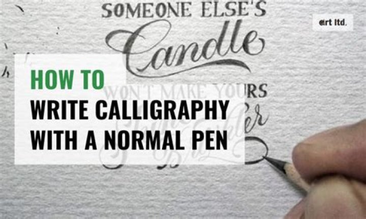 Can calligraphy be done with a normal pen?