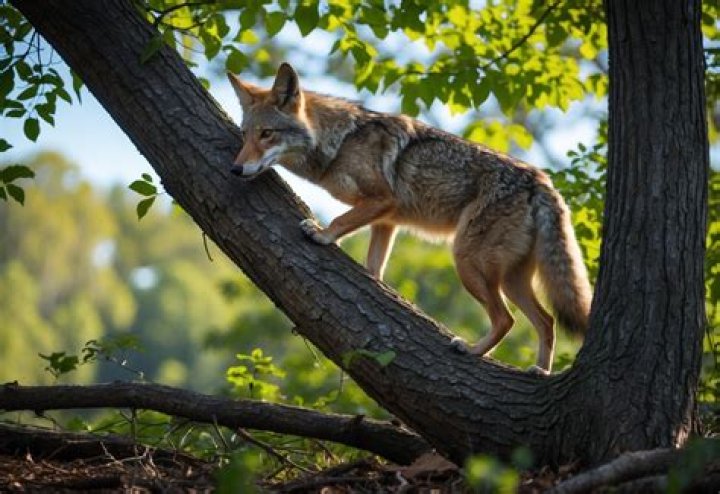 Can coyotes climb trees?