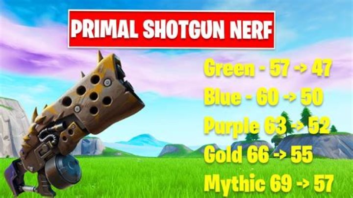 Did the primal shotgun get nerfed in fortnite?