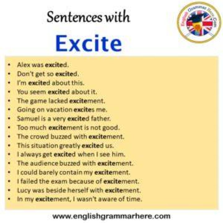 Do excite in a sentence?