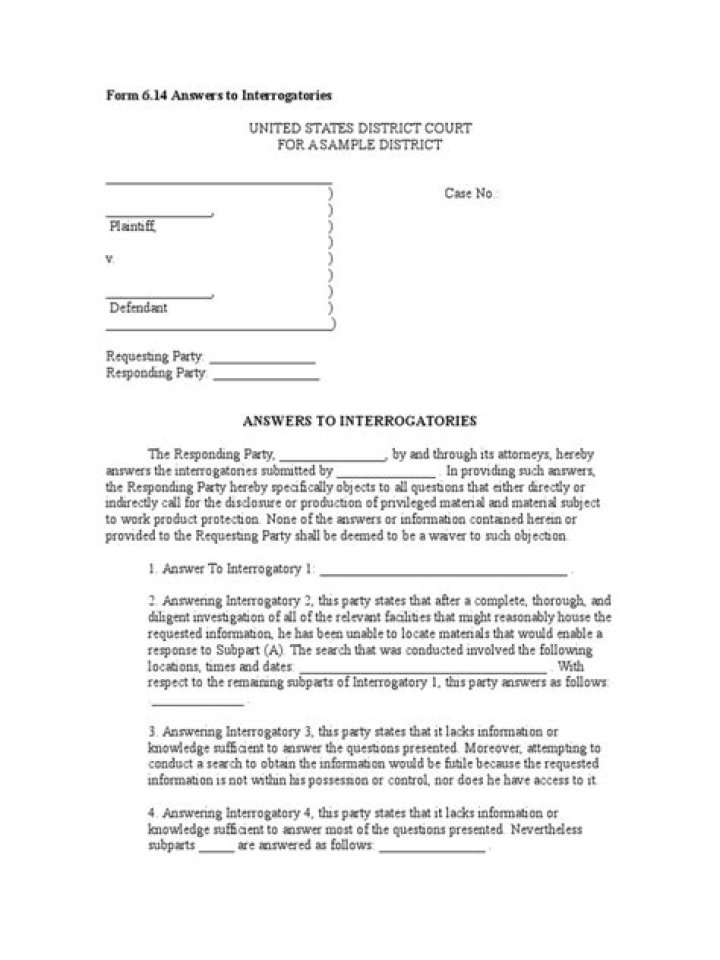 Do you have to answer interrogatories?