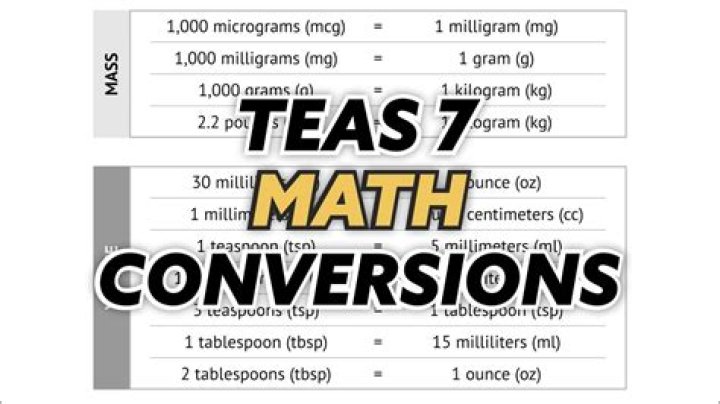 Does the teas test give you conversions?
