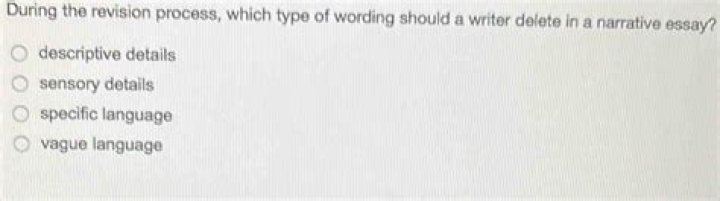 During the revision process which type of wording?