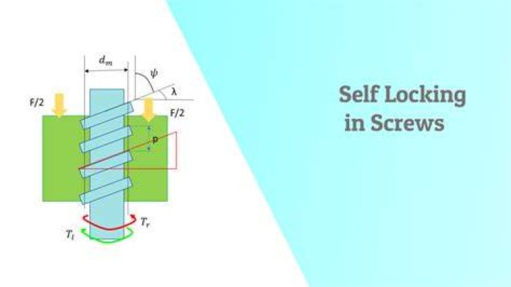 For self locking screw the condition is?
