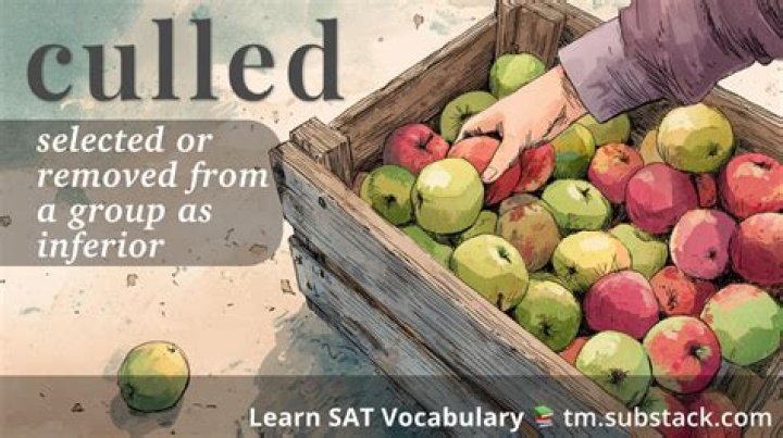 Has been culled meaning?