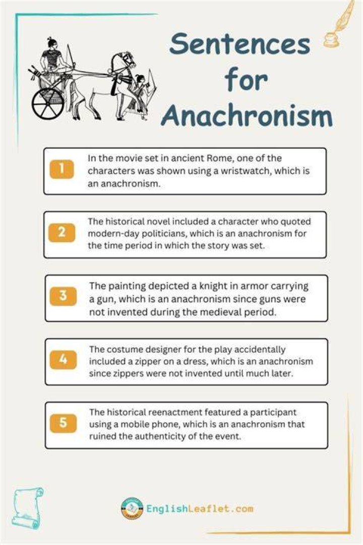 How do you say anachronism in a sentence?