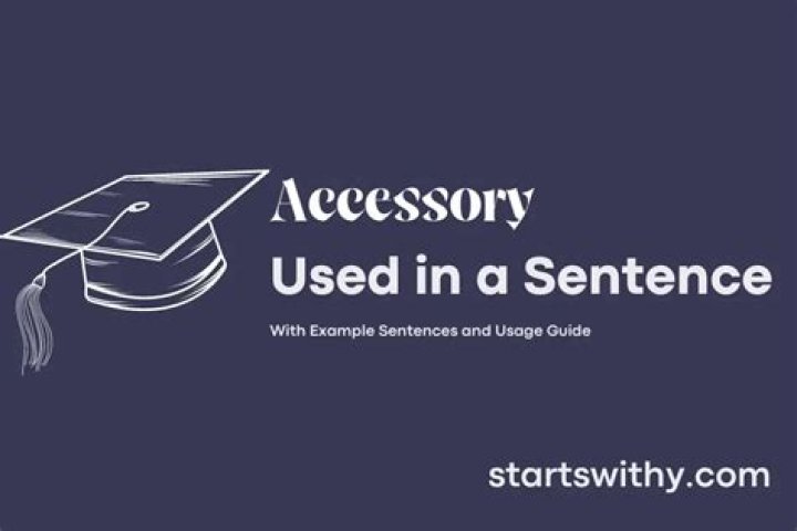 How do you use accessory in a sentence?