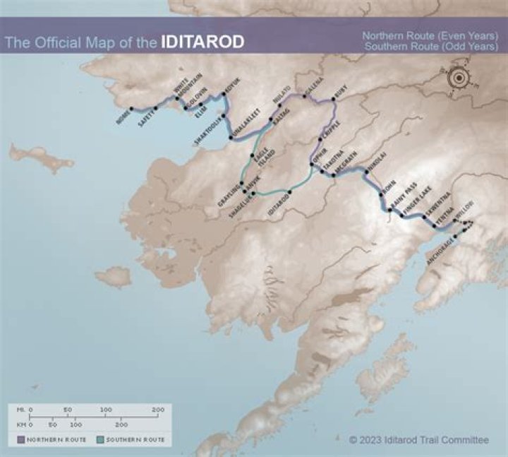 How far is the iditarod?