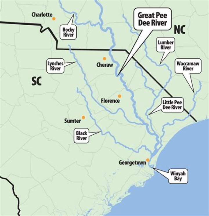 How long is the pee dee river?