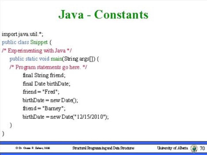 How to define constants in java?