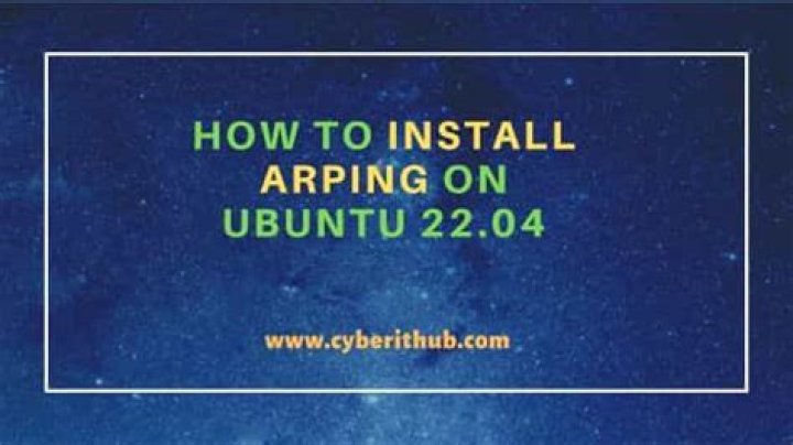 How to install arping?