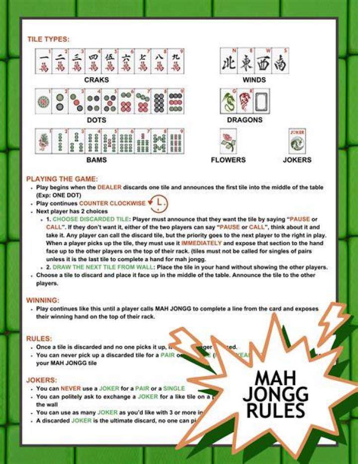How to play american mahjong?