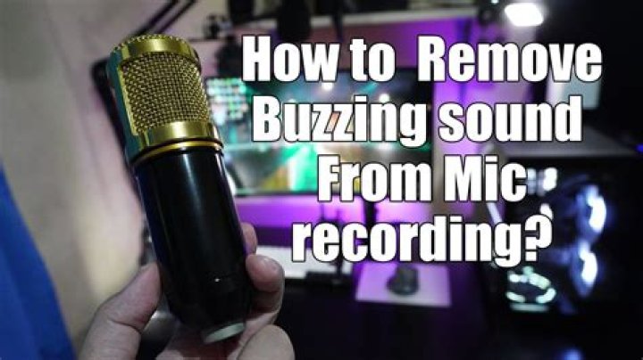 How to remove buzzing sound from mic?