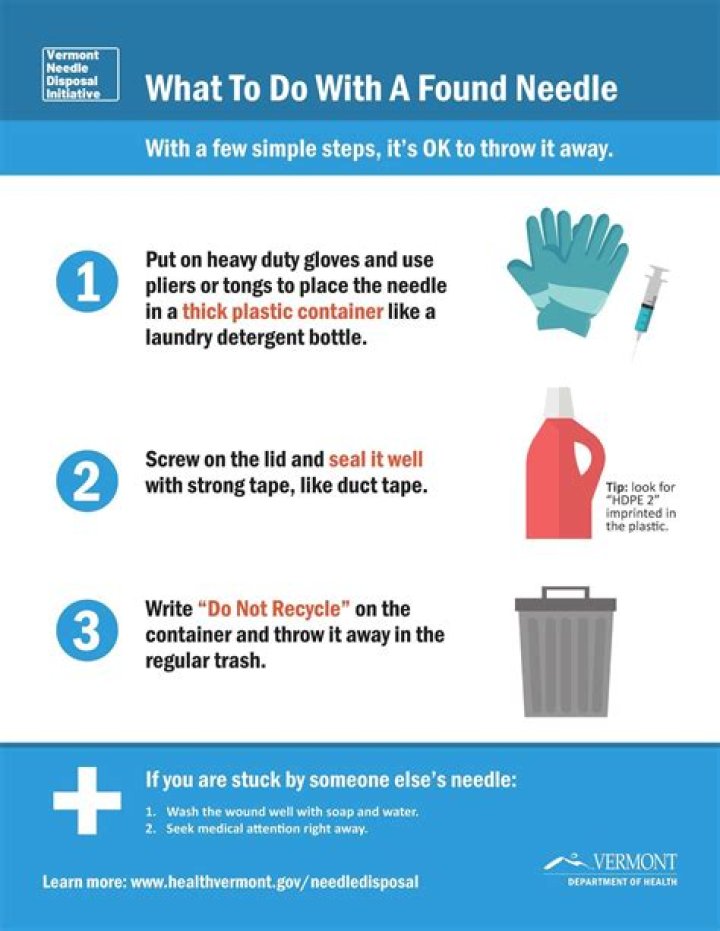 How will you dispose of vomit?