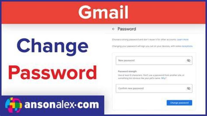 In gmail how to change password?