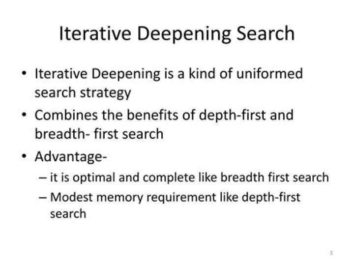 In iterative deepening search?