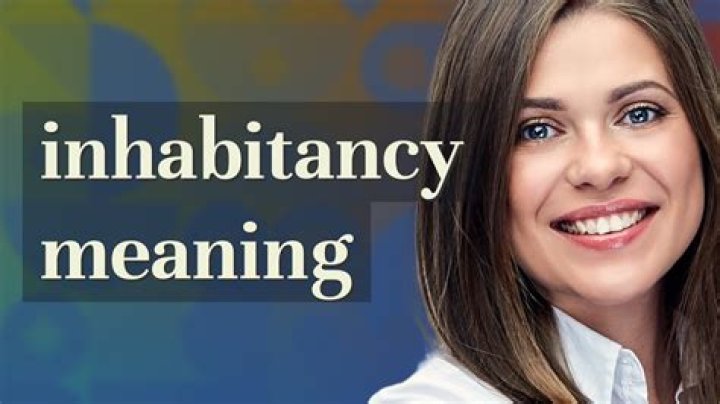 Inhabitancy definition in law?