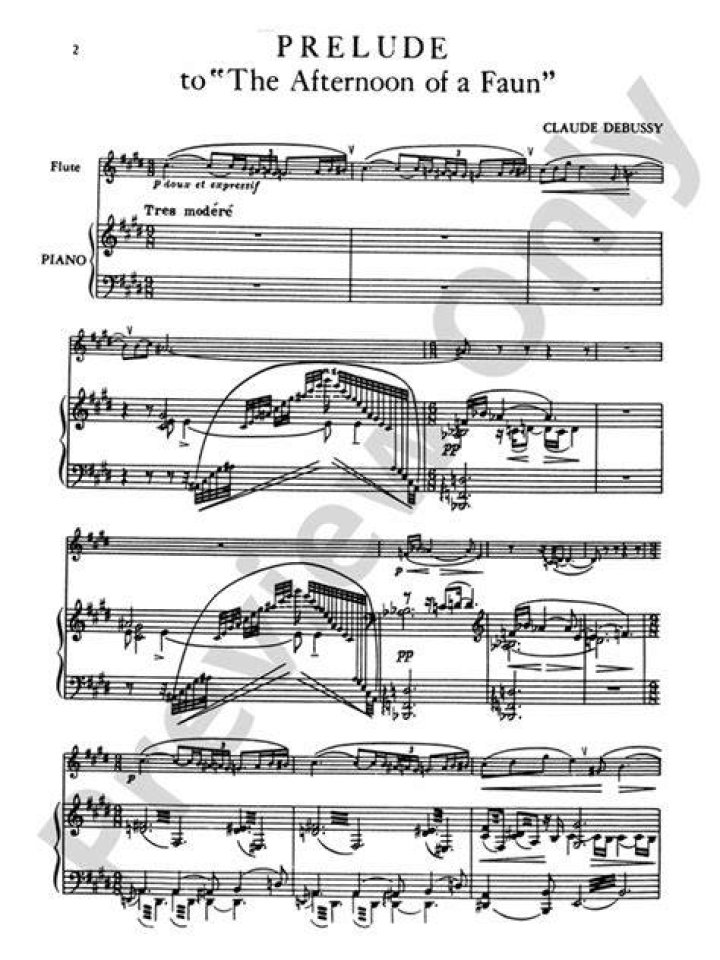 Instruments in prelude to the afternoon of a faun?
