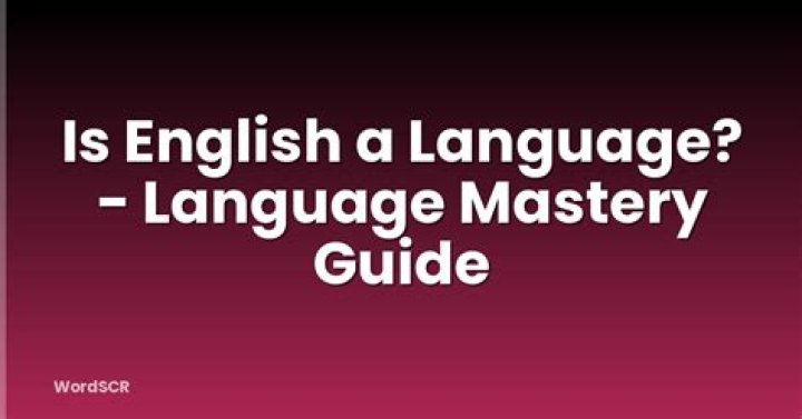 Is english a language?