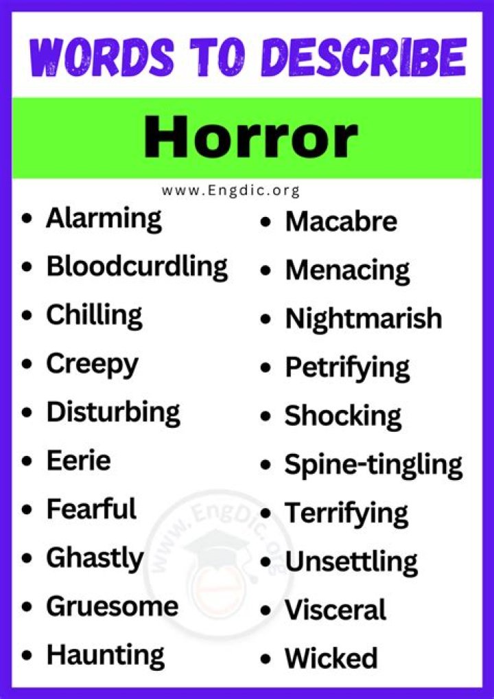 Is horror an adjective?