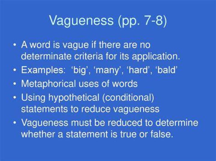Is there a word vagueness?