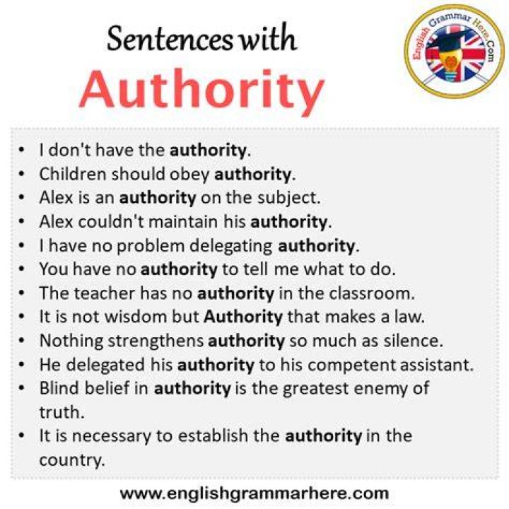 On authority in a sentence?