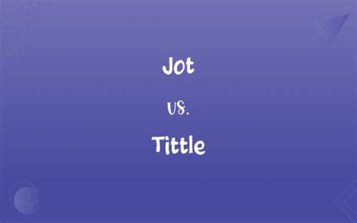 On jot or tittle?