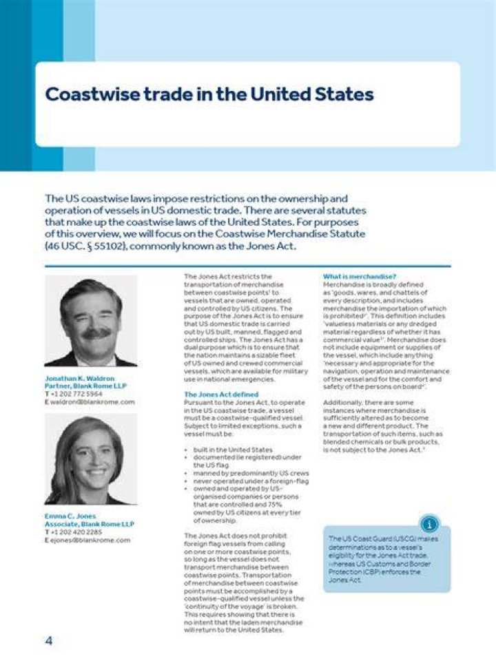 What are coastwise laws?