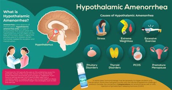 What causes hypothalamic amenorrhea?