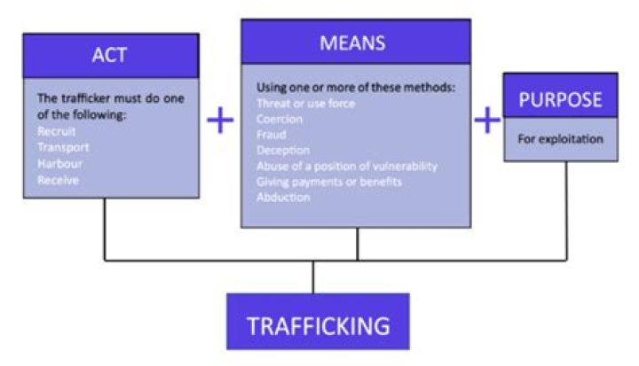 What criminological theory explains human trafficking?