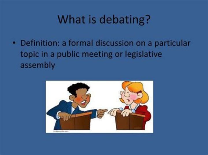 What does debating mean?