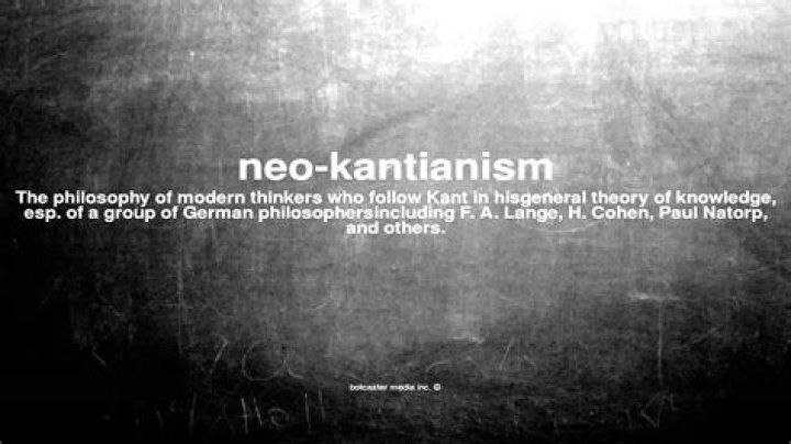 What does neo-kantianism mean?