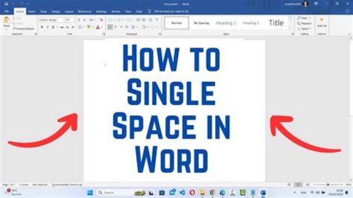 What does single spaced look like in word?