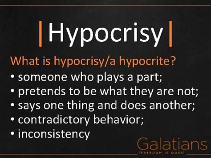 What is a hypocrisy?