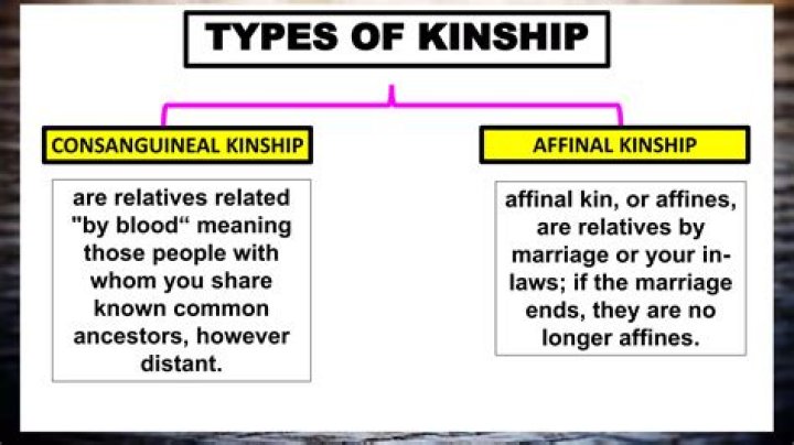 What is affinal relatives?