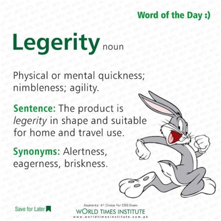 What is legerity meaning?