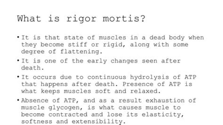 What is rigor mortis and why does it occur?