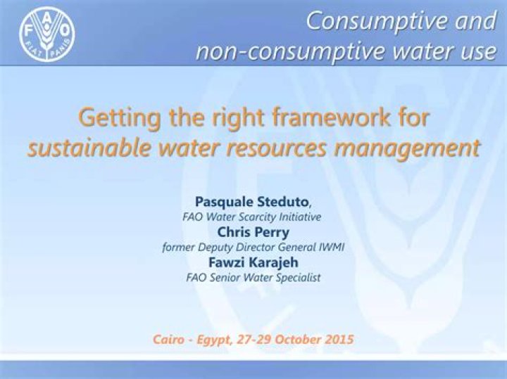 What is the difference between consumptive and non consumptive use of water?