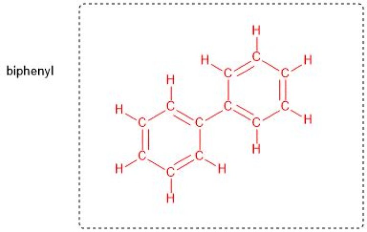 What is the point group for biphenyl?