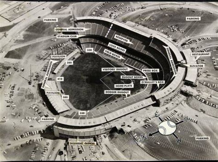 What stands where ebbets field was?