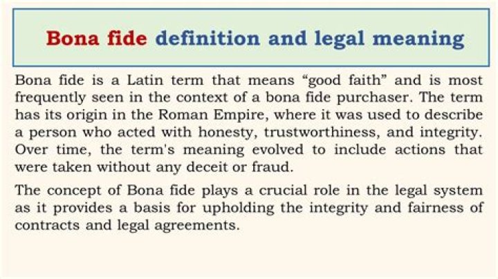 Whats d meaning of bona fide?