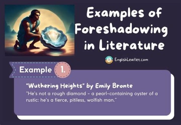 When does the author use foreshadowing?