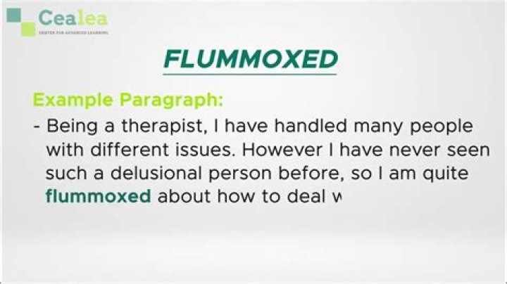 When to use flummoxed?