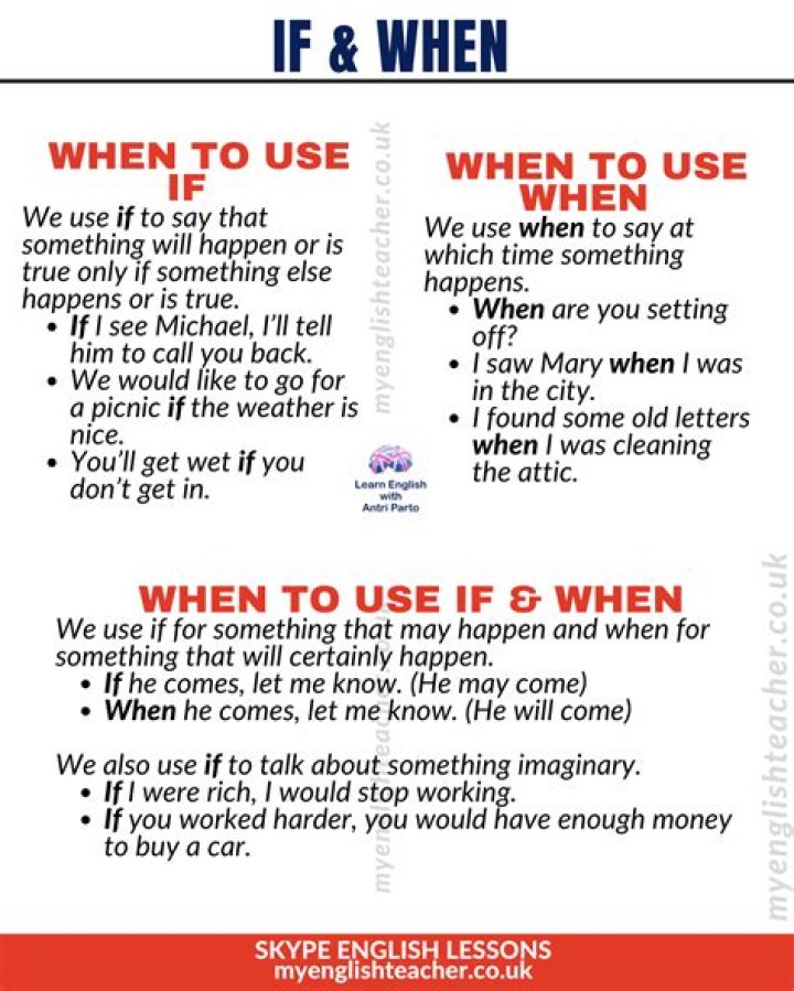 When to use if and when?