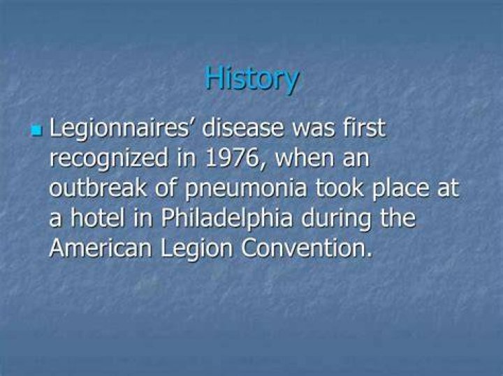 When was legionnaires disease?