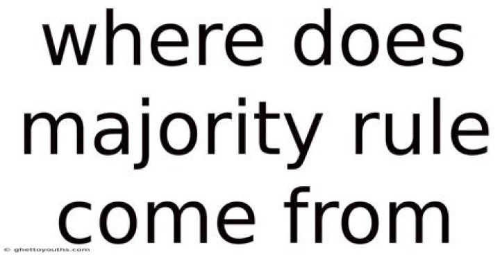 Where does majority rule come from?