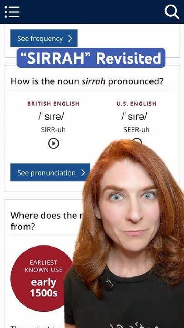 Where does the word sirrah come from?